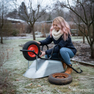 Schubkarrenrad, unplattbar